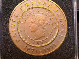 1871 - 1971 Prince Edward Island 1 Cent Commemorative Medal