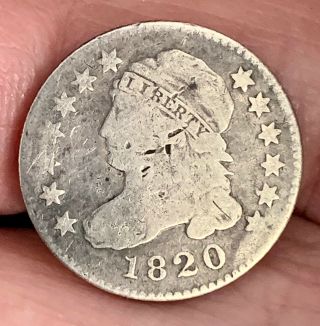 1820 Capped Bust Dime Us Silver.  10