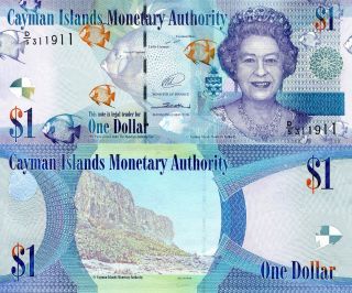 Cayman Islands 1 Dollar Banknote World Paper Money Unc Currency Pick 2017