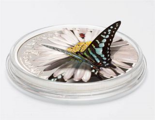 Guinea 2015 1000 Francs Butterflies In 3d - Mariposas Exoticas Silver Coin