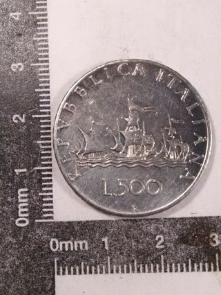 1958 - R 500 Lire Silver Coin Italy Km - 98