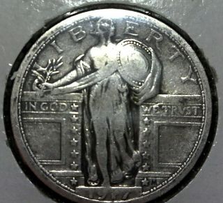 1917 Type 1 Standing Liberty Quarter Silver Us Coin