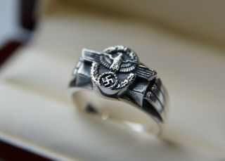 Wwii Silver Ring German Military Police Of The 3rd Reich