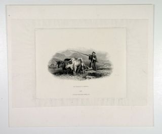 Abn Proof Vignette Ploughing In S.  America India Paper 1860 - 70s Unc - Cu Abn
