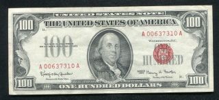 Fr.  1550 1966 $100 One Hundred Dollars Legal Tender United States Note Vf,