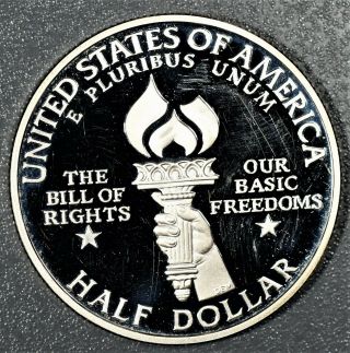 1993 - S BILL OF RIGHTS MADISON PROOF 50C SILVER HALF DOLLAR COIN ONLY A1248`S 2