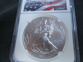 2017 - W Burnished American Silver Eagle Early Release NGC MS70 3