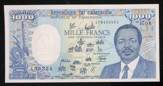 Cameroun - 1000 Francs - 1990 - Pick 26b - Serial Number 453334,  Unc.