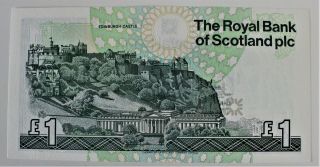 Scotland Royal Bank Plc £1 Pound 1987 Unc.  Edinburgh Castle ¤¤¤¤¤¤¤look¤¤¤¤¤¤¤
