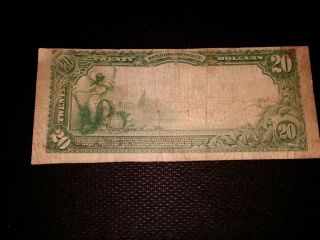 1902 $20 THE FIRST NATIONAL BANK OF SAN FRANCISCO CALIFORNIA CHARTER NOTE 9174 3
