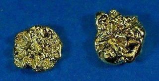 Alaskan - Yukon Bc Natural Gold Nugget Stud Earrings 1.  40 To 1.  50 Grams