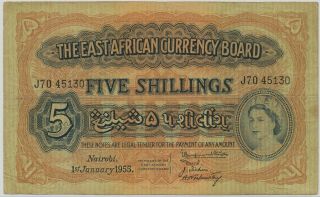 (s) 612231 - 80 East Africa 5 Shillings 1955,  P.  33