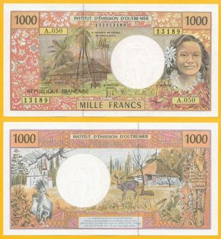 French Pacific Territories 1000 Francs P - 2l 2009 Unc Banknote