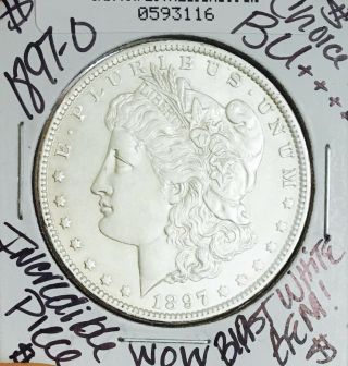 1897 O Morgan Choice Bu,  Blast White Gem Incredible Piece Wow Coin Nr 3116