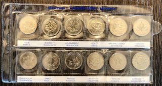 2000 Canada Millennium 12 Quarter Coin Set -