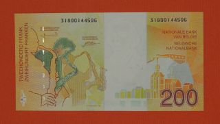 Belgium 200 Francs Banknote UNC Billet Banque Nationale De Belgique 2