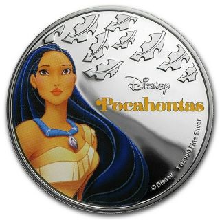 Niue - 2015 - 1 Oz Silver Proof Coin - Disney Princesses - Pocahontas