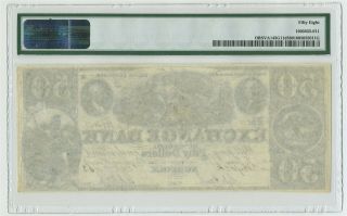 1860s $50 Virginia,  Norfolk Exchange Bank of Virginia Obsolete Note AU 58 PMG 2