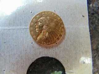 1926 Us $2.  5 Indian Head Gold Coin Quarter Eagle Ungraded