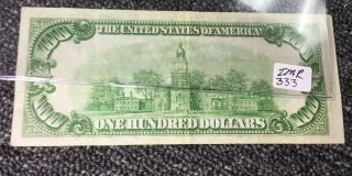 1929 $100 BILL NATIONAL CURRENCY FEDERAL RESERVE BANK OF YORK 4