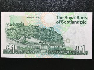 The Royal Bank of Scotland 1992 £1 One Pound Banknote UNC S/N EC1295323 2
