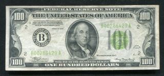 1934 $100 One Hundred Dollars Frn Federal Reserve Note York,  Ny