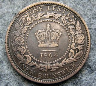 Canada Queen Victoria Brunswick Province 1864 One Cent