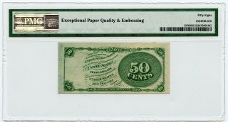 U.  S.  Fourth Issue PMG58 EPQ 50 Cents Fractional Currency FR 1376 2