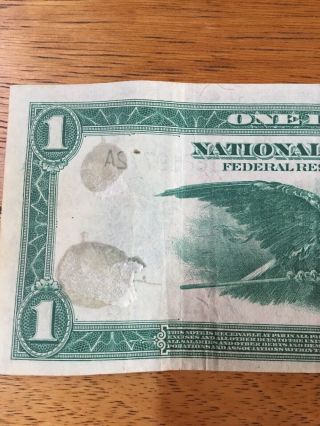 1914 $1 One Dollar Large Size Bill SAN FRANCISCO Federal Reserve Bank Note 8