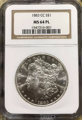 1883 Cc Morgan Silver Dollar Ngc Ms 64 Pl Carson City