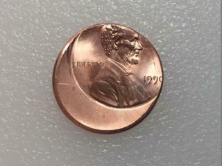 1990 Lincoln Cent,  25 Off Center,  Us Error Coins,  Coin
