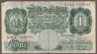 1955/60 Great Britian 1 Pound Note