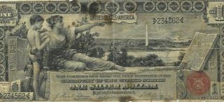 $1 " Educational " 1896 (horse Blanket) $1 " Horse Blanket " (educational)