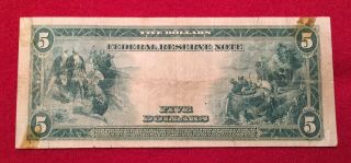 1914 $5 Federal Reserve Richmond Red Seal Note (Low Serial Number) 2