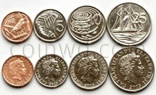 Cayman Islands 4 Coins Set 2013 Animals (3801)