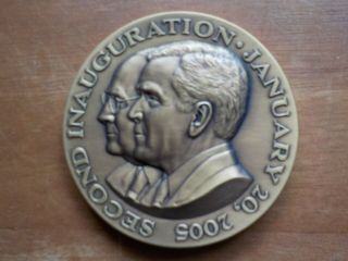 George W.  Bush Official Second Inaugural 2005 Bronze Medal Large 2 1/2