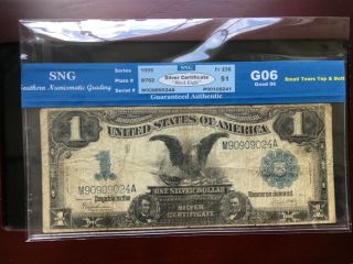 1899 Fr.  236 $1.  Black Eagle Large Silver Certificate Note / Sng G06