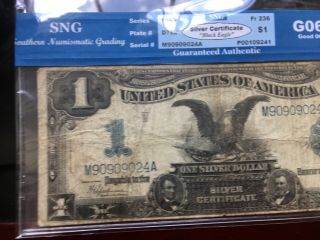1899 Fr.  236 $1.  Black Eagle Large Silver Certificate Note / SNG G06 5
