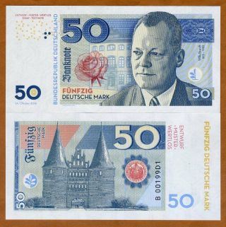 Germany,  Federal Republic,  50 Mark,  Private Issue,  Specimen,  2018 Willy Brandt