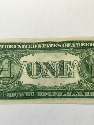 1935 A WWII $1 Hawaii Overprint Silver Certificate LOWER PRINT YB BLOCK UNC 6