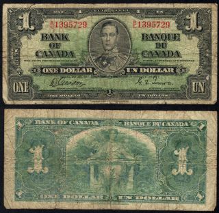 Pick 58d 1 Dollar 1937 Canada Very Good