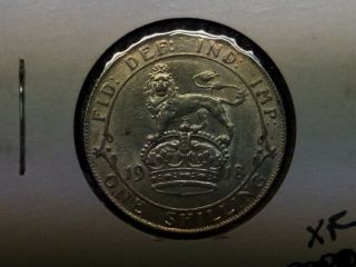 1918 Great Britain 1 Shilling Silver Coin