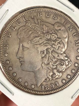 1893 - P U.  S.  Silver Morgan Dollar Xf,  Details Better Date / Coin Nr