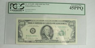 Series Of 1988 $100 Federal Reserve Star Note Pcgs Ef 45 Ppq