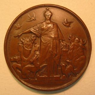 Society For The Protection Of Animals In Paris 1895 / Bronze Medal By Doublemard