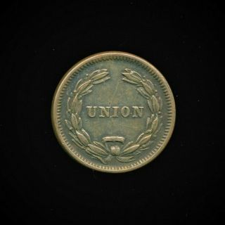 Civil War Token 1863 - Union - Liberty 1863 In Laurel Wreath