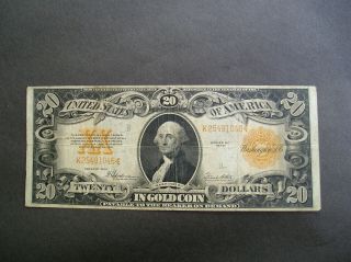 Series 1922 $20.  00 Gold Certificate In Fine,