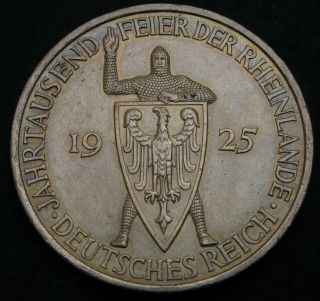 Germany (weimar Republic) 5 Reichmark 1925 A - Silver - Rhineland - 3276