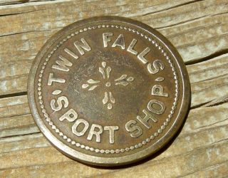 Ca 1900s Twin Falls Idaho Id (snake River) Lg Fancy Brass " A.  O.  Lathrop " Token