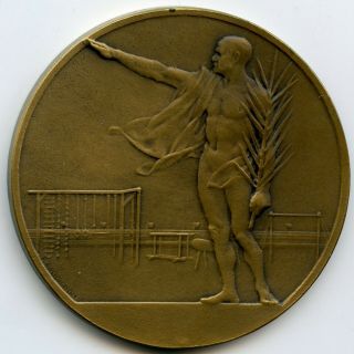 France Art Deco Sport Gymnastic Award Medal 49mm 45gr